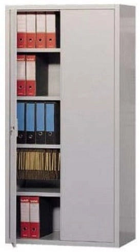 Armadio per ufficio ad ante battenti con 4 ripiani cm. 100x60x200H