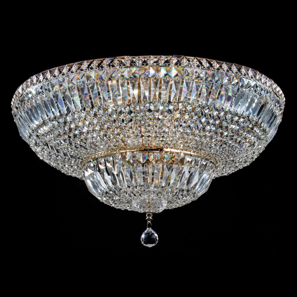 Maytoni Plafoniera contemporanea Basfor 16 luci E14 oro metallo cristalli