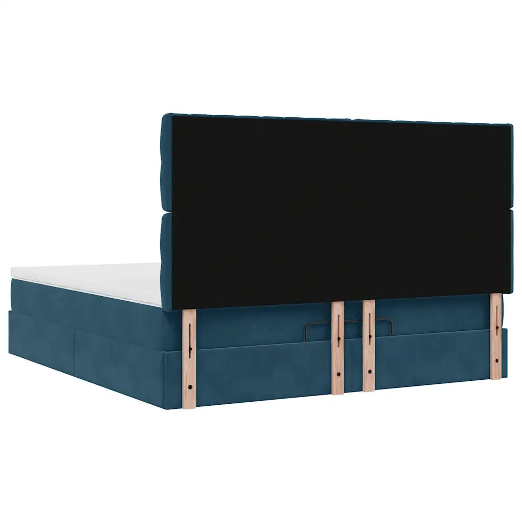 Struttura Letto Pouf con Materassi 180x200 cm Velluto 3314412
