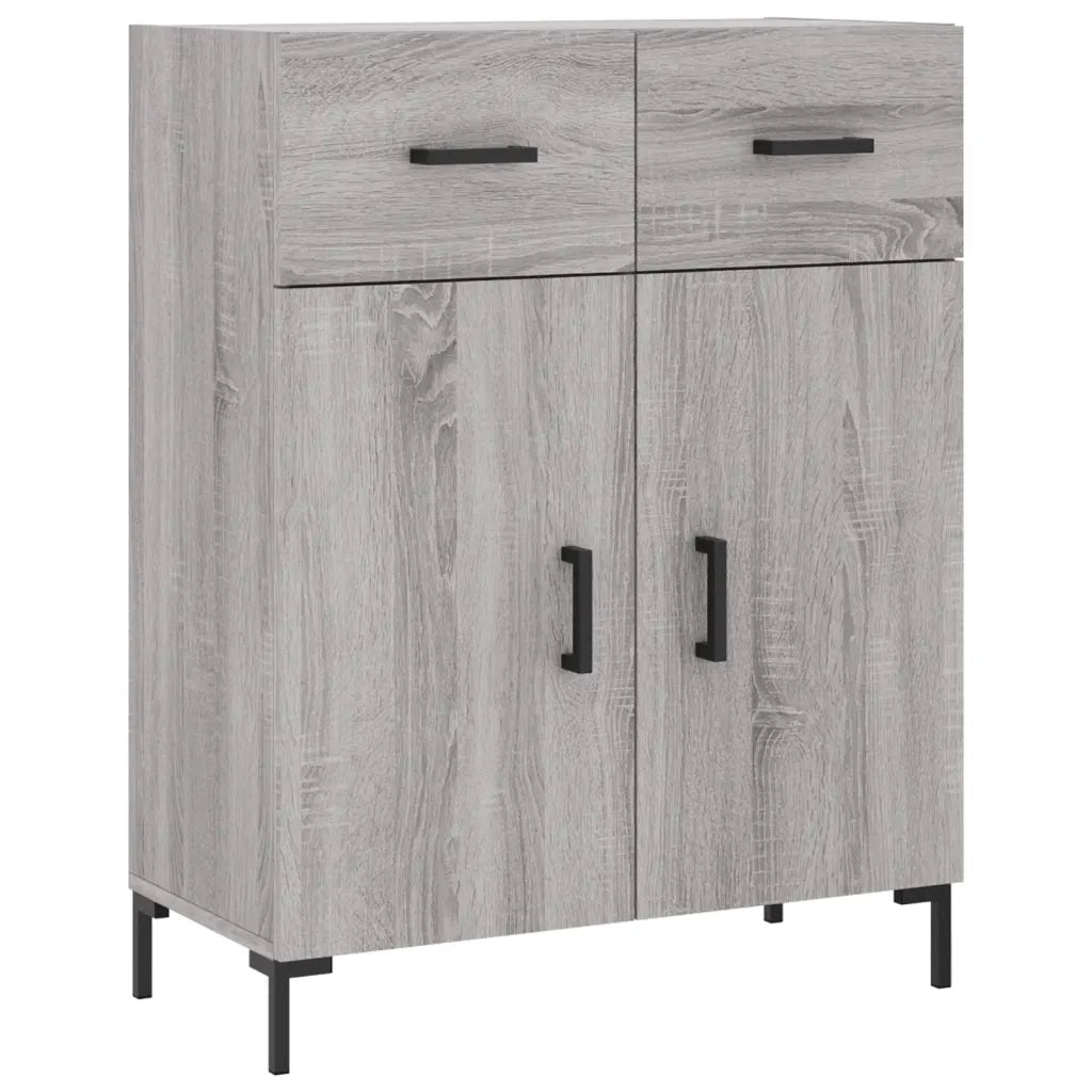 Credenza-Buffet-Armadio da cucina Grigio Sonoma 69,5x34x180 cm in Legno Multistrato 348538