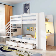letto a castello in legno bianco 90 x 200 cm