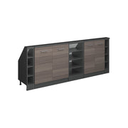 Mobile cucina sottotetto R-Line Grigio nobile/Antracite 210 cm Set di 5 Vicco