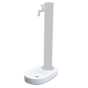 Base per Fontanda da Giardino 30x52x8 cm in Cemento Bianco Levigato