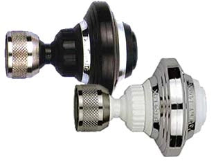 ROMPIGETTO DOPPIO SNODO A VITE DE LUXE CON DOCCETTA 2585- - art.2585/5S cromato/nero - 2 pezzi SIROFLEX