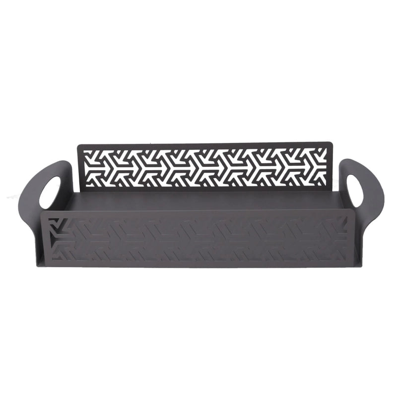 Vassoio metallo frecce grigio rettangolare cm 41x20h6,5