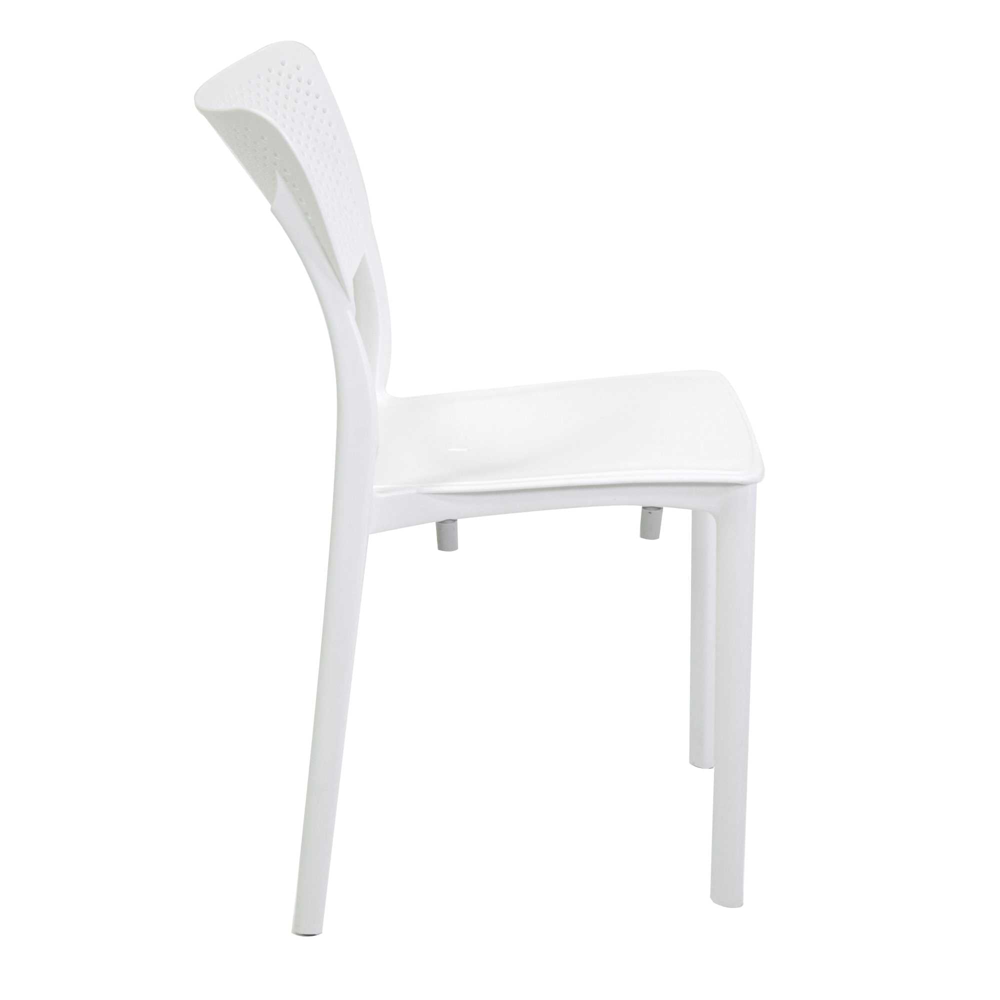 Sedia 44x53xh84 cm in Polipropilene Alezio Bianco