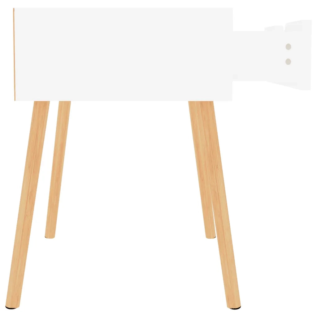 Comodini 2pz Bianco Lucido 40x40x56 cm in Legno Multistrato 326808