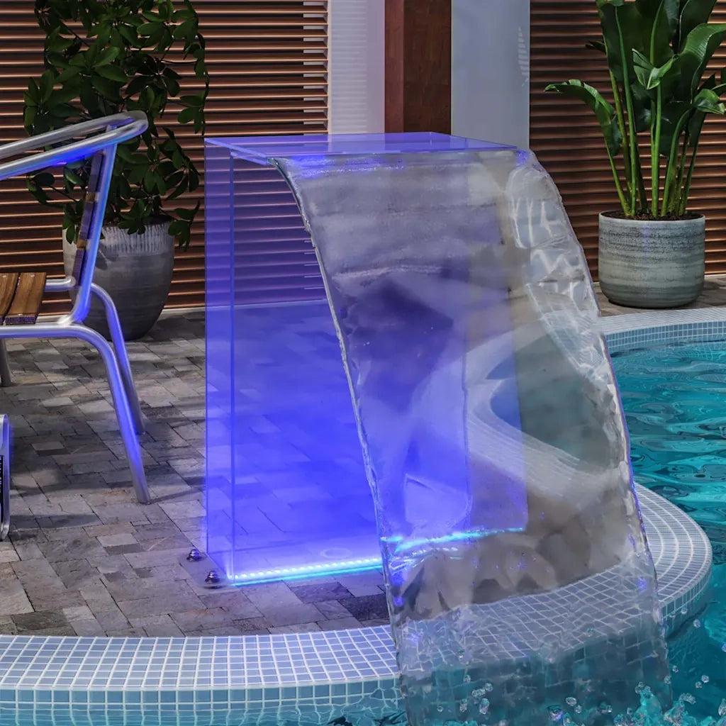Fontana da Piscina con LED RGB in Acrilico 51 cm CFW5325190