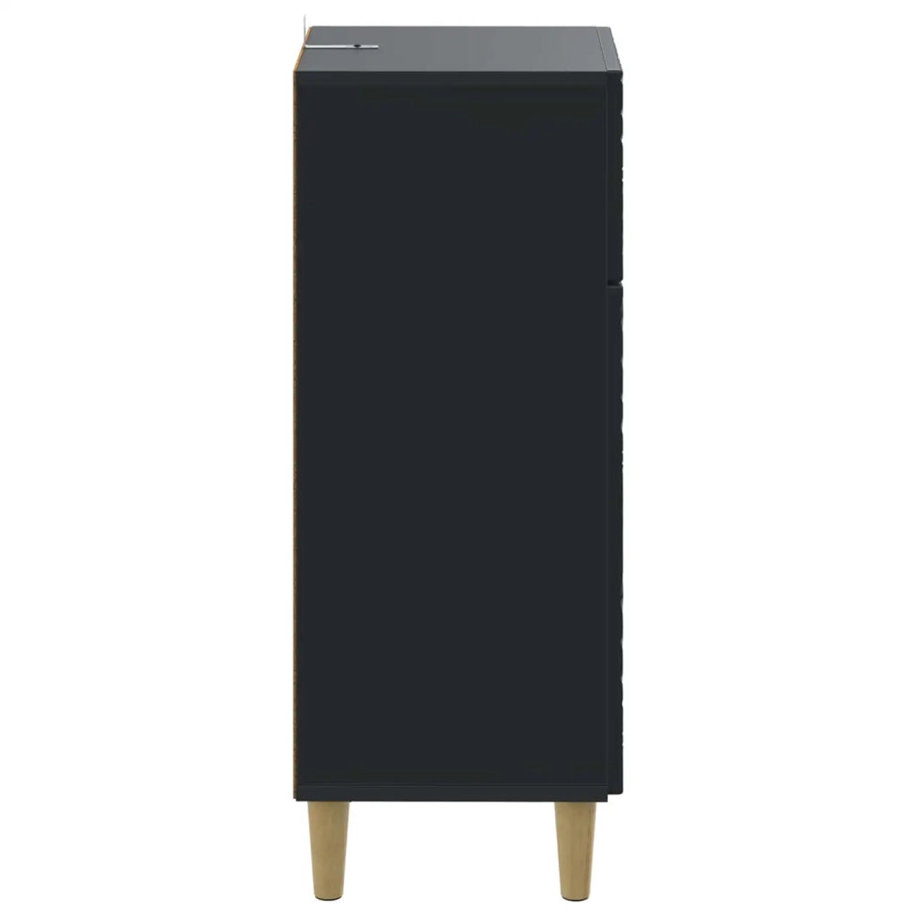 Mobiletto da Bagno DELFT Nero 30 x 31 x 80 cm 897046