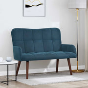 Sofa a Due Posti Blu 115 x 61 x 87 cm Velluto