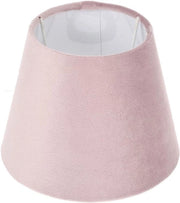 Lampenkap in Tela di Lino con Copertura di Velluto Rosso per Lampade da Tavolo