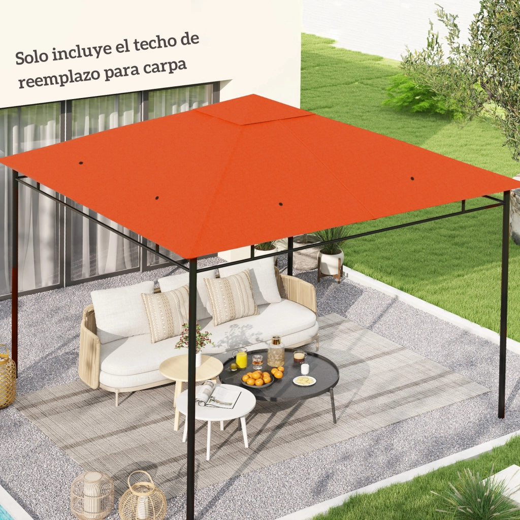 Copertura per Gazebo ¨C zephmum ¨C Arancione 300x300 cm