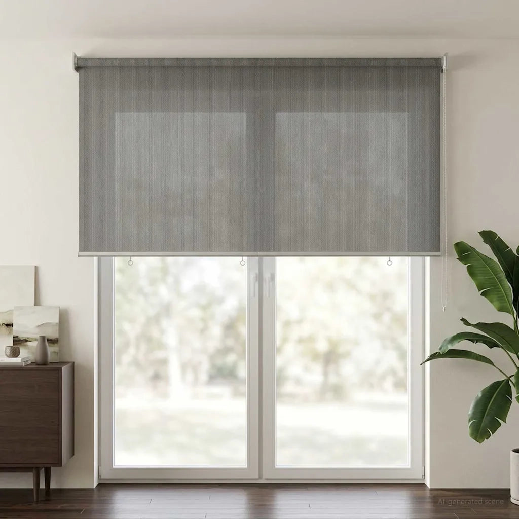 Tenda a Rullo Esterno Blocco UV 90% Grigio Chiaro 120 x 230 cm 42036132