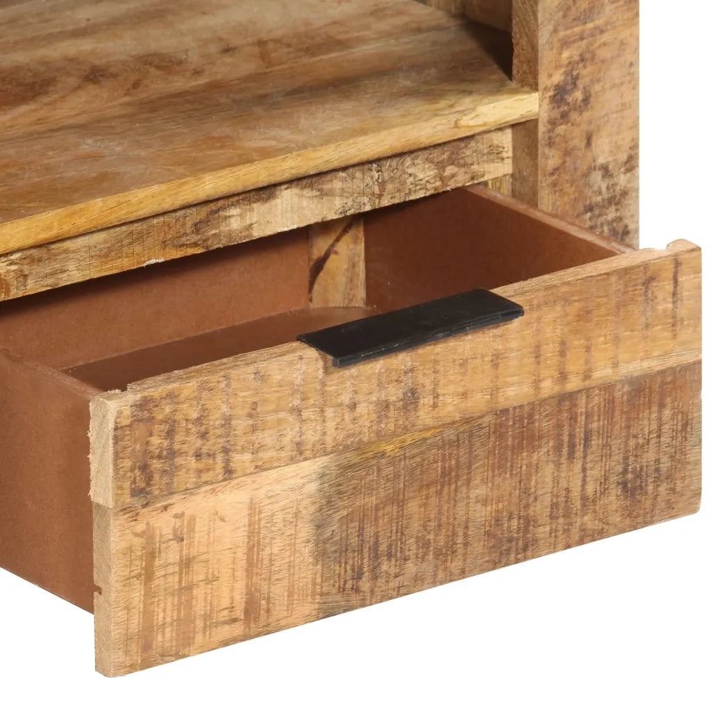 Mobile Porta TV 110x30x40 cm in Legno di Mango Grezzo