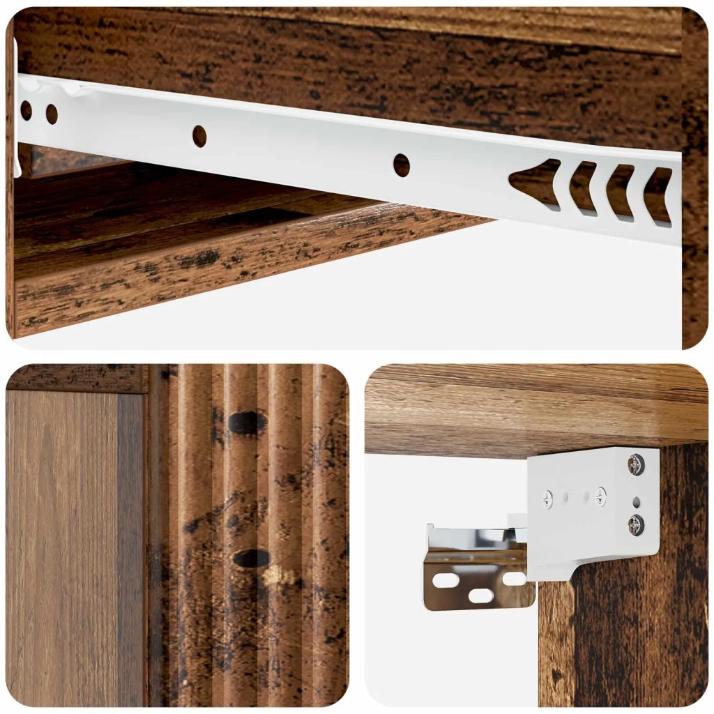 Tavolino da Parete Laterale Legno antico 87,5 x 34,5 x 17 cm 898503