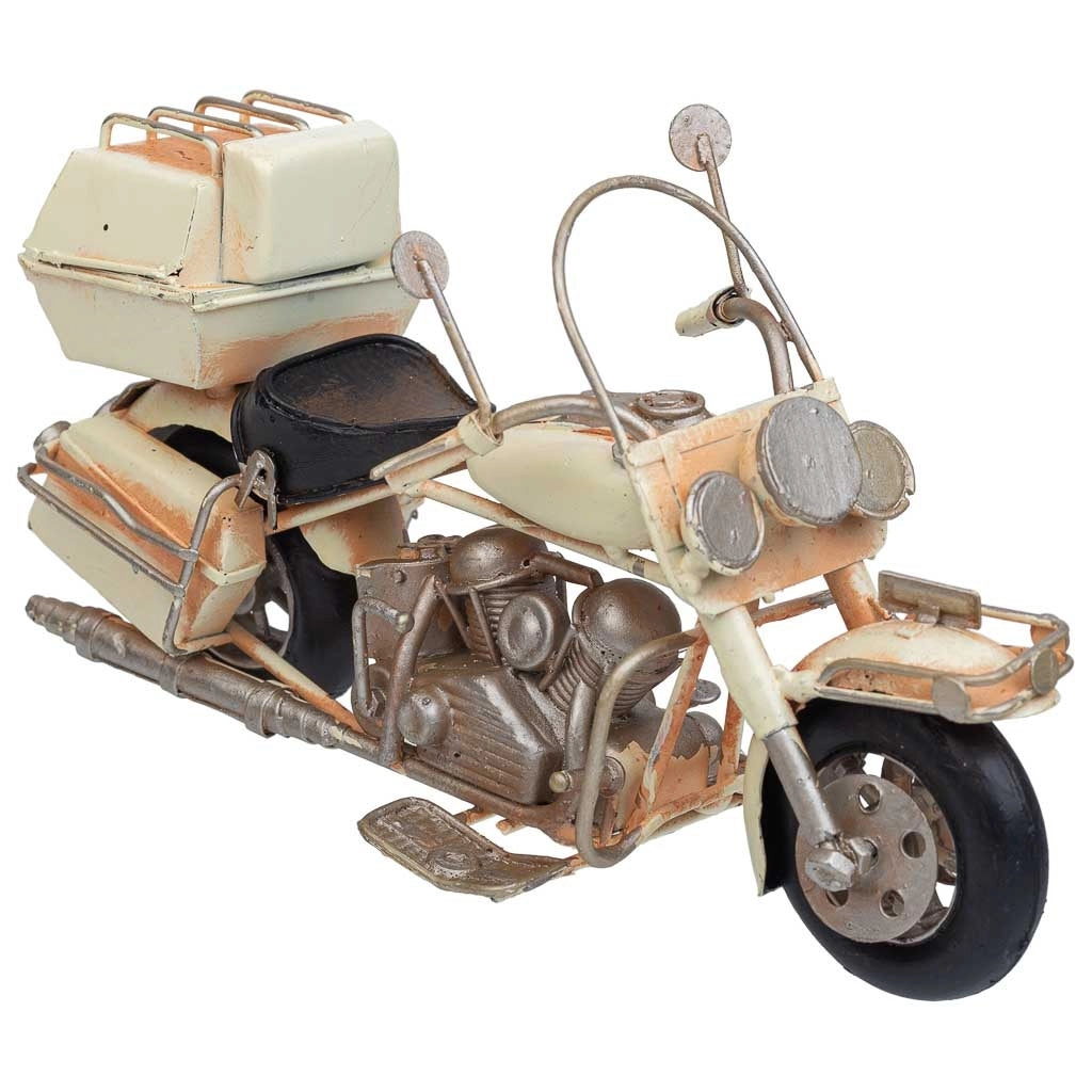 Moto in metallo marrone 19x8,5x11,5h