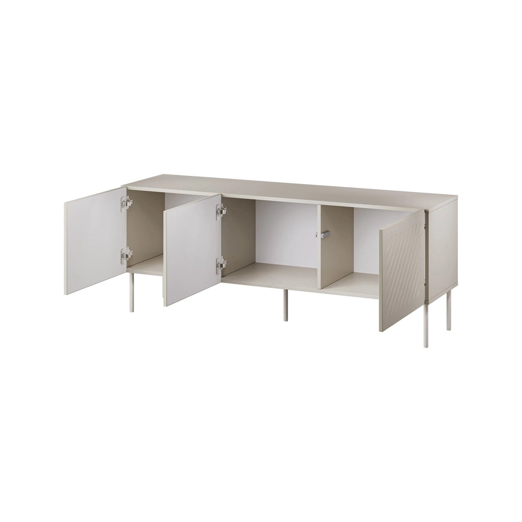 Termoli, Mobile Porta tv un Ripiano, 150.5x42x60h cm Beige