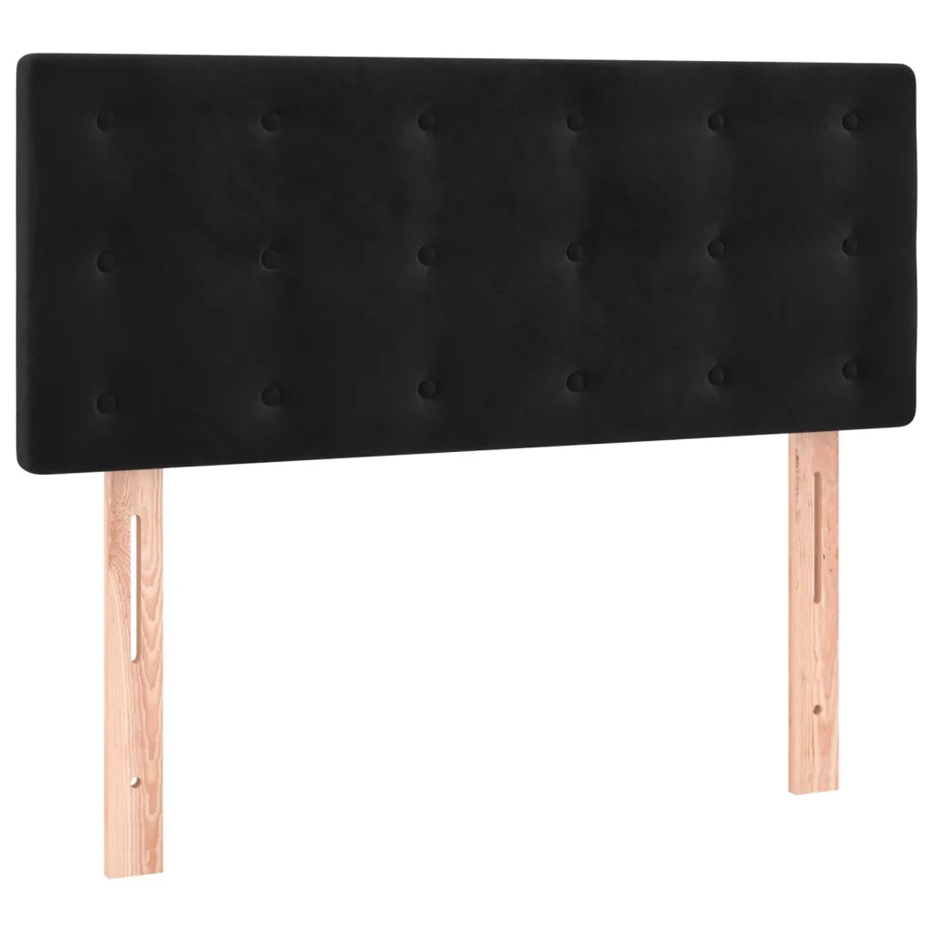 Giroletto a Molle con Materasso Nero 80x200 cm in Velluto cod mxl 60267