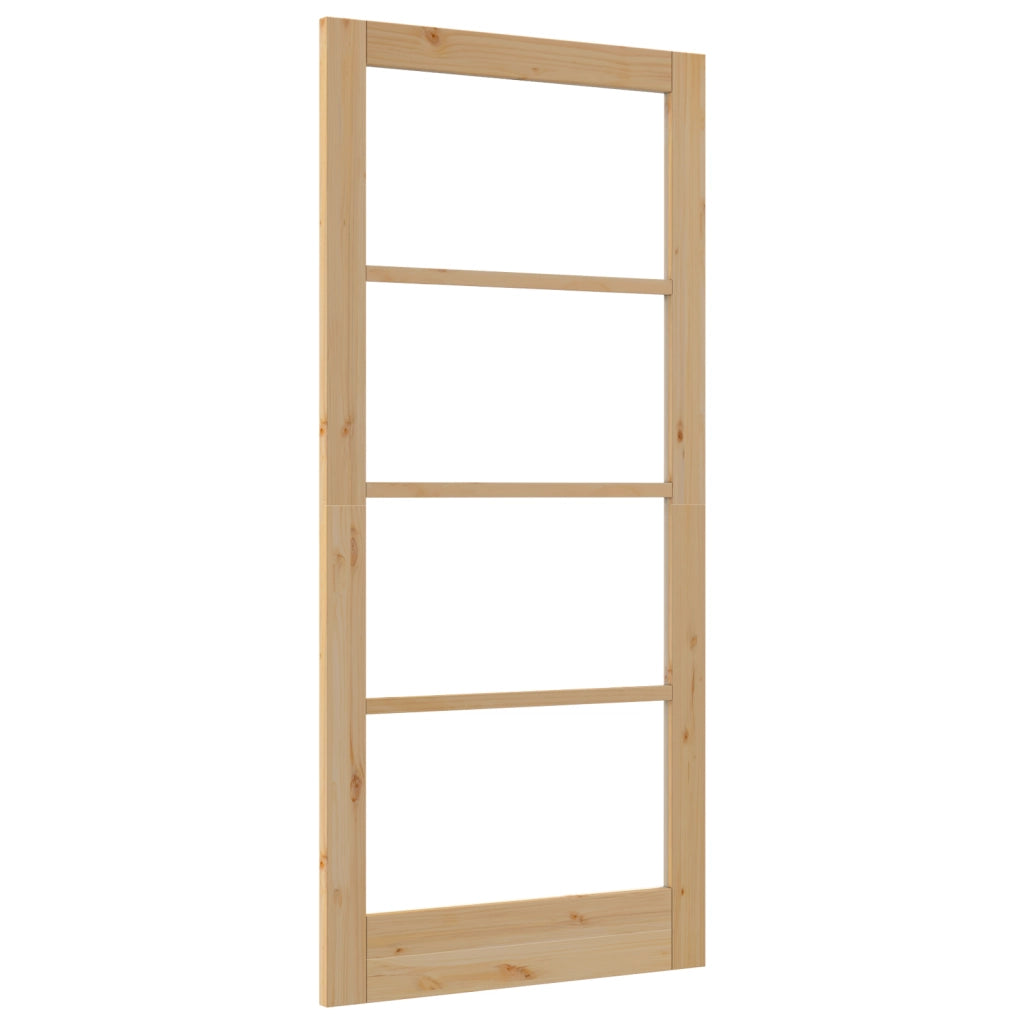 porta interna con vetro "ORKDAL" 93x202x4 cm in legno massello di pino