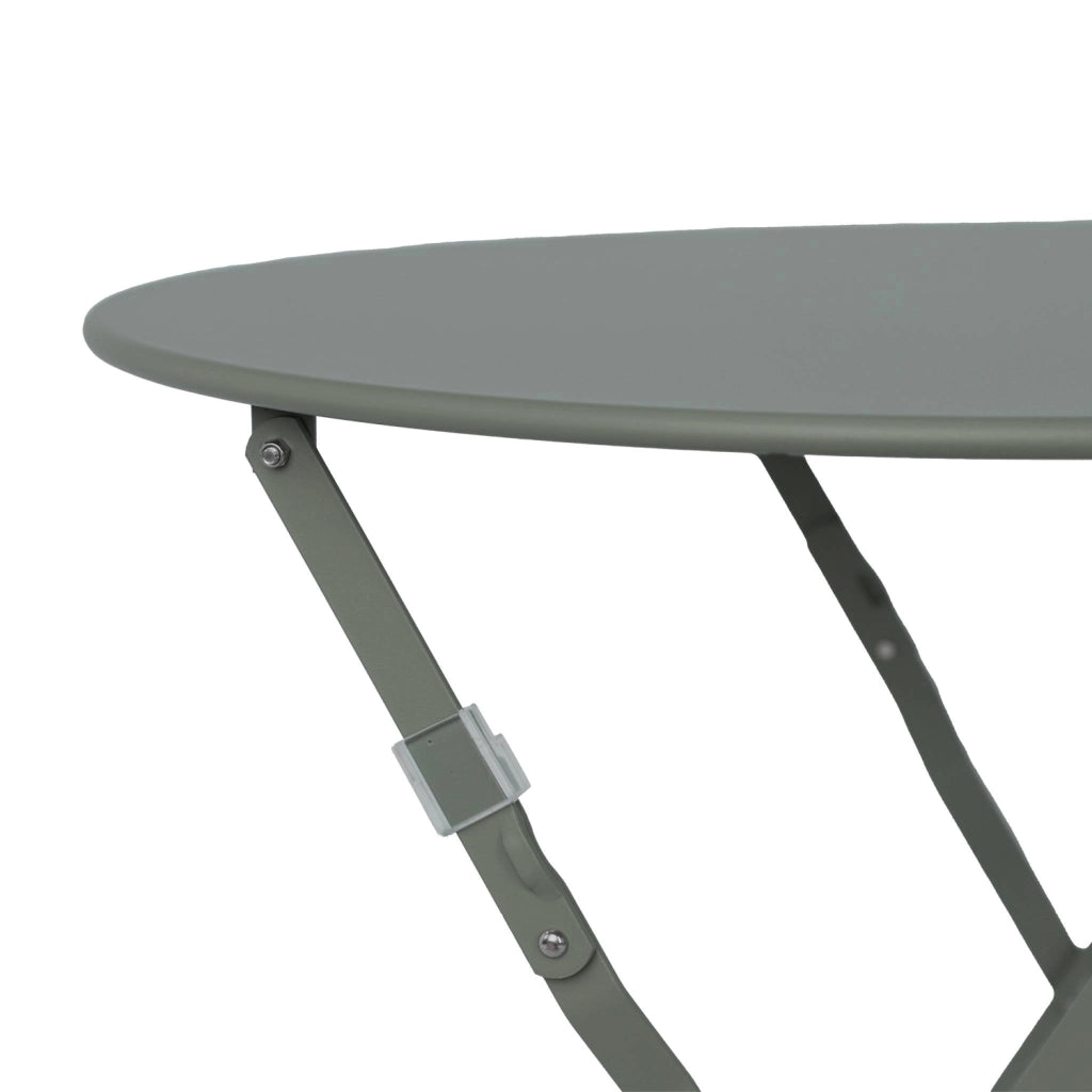 Tavolo da giardino bistrot pieghevole in acciaio, 2 posti, ø60cm,