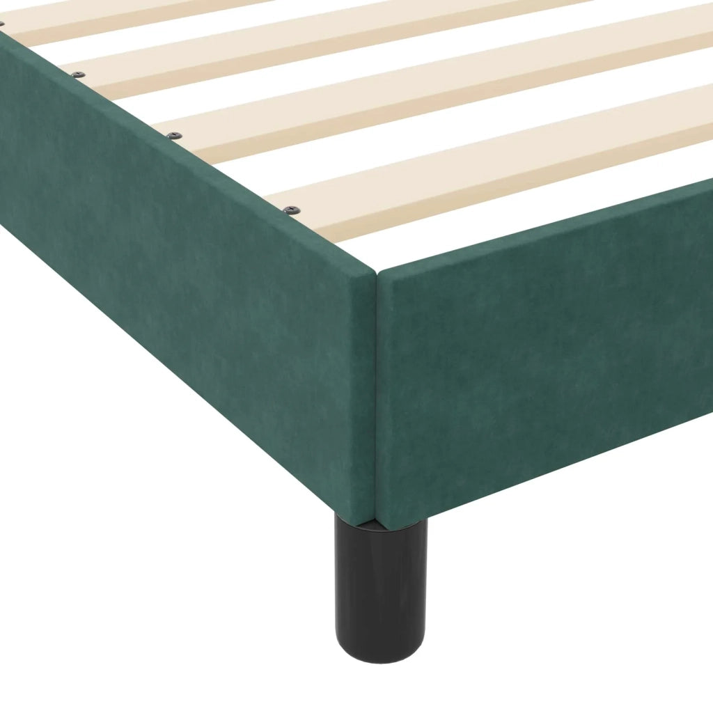 Letto a molle con materasso Verde Scuro 120 x 190 cm Tessuto 3398680