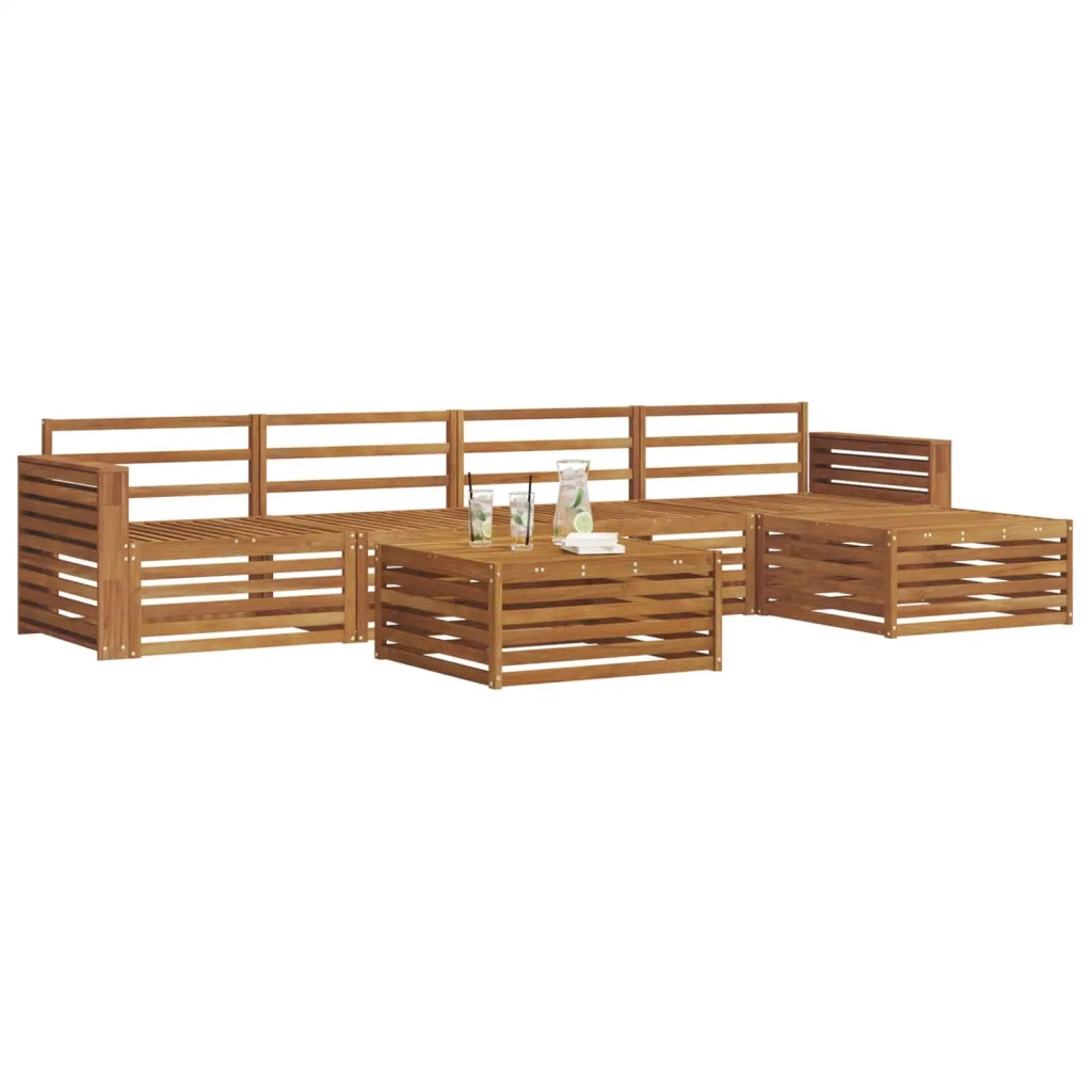 Set di divani da esterno 6 pcs Naturale