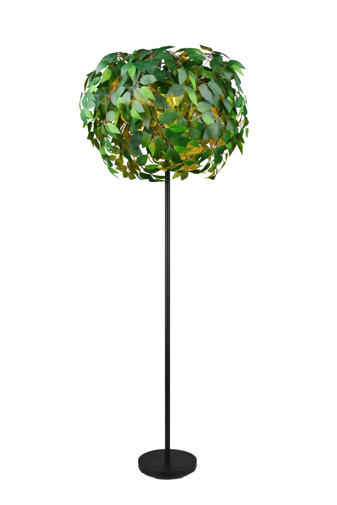 Piantana, metallo e plastica, verde effetto naturale, H 180 cm, Leavy