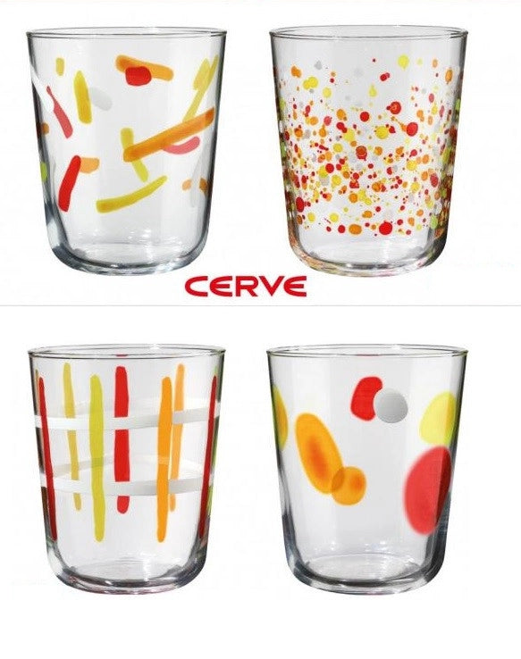 Set 4 Bicchieri da Tavola Acqua Vino Mood Gioia 315 ml Cerve
