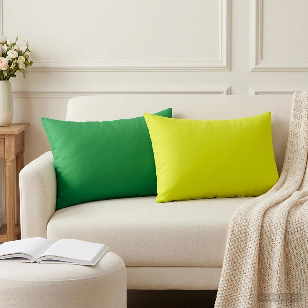 Federa 6 pcs HEERLEN Verde brillante. 50 x 80 cm Poliestere 912036