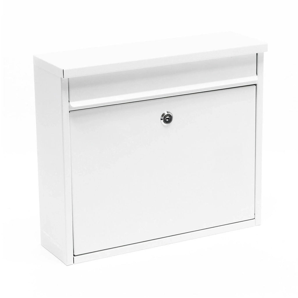 Cassetta postale di design da parete 32 x 36 x 11,5 cm bianca 16_0000060