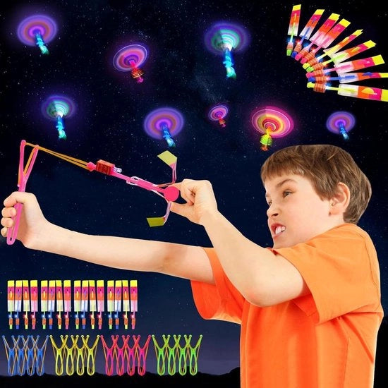 16 pezzi di giocattolo LED luce che si muove luce helicottiere LED per bambini - luce LED sorprendente elicottero regalo per compleanni di bambini regali per ospiti