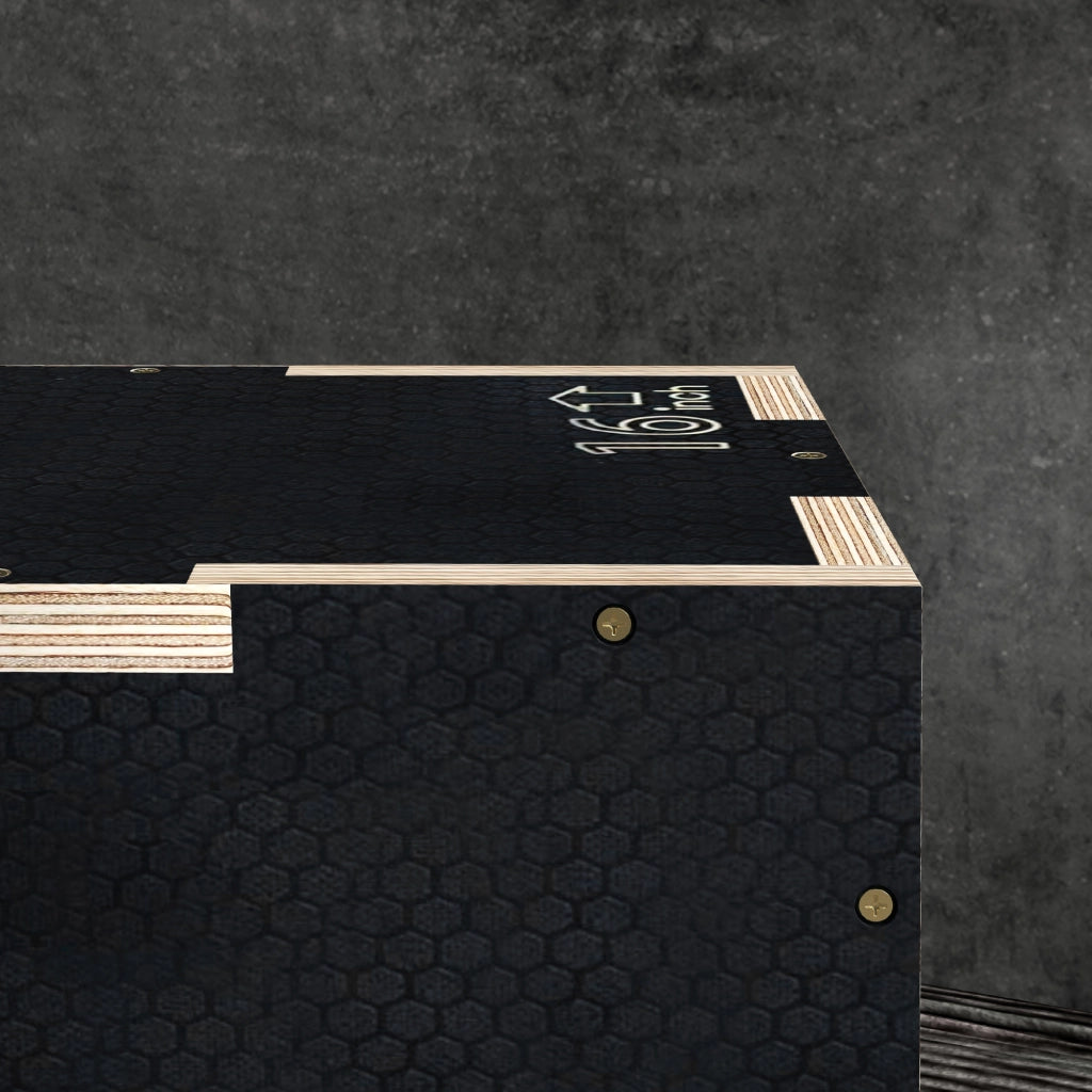 Box Jump Pliometrico 3 Altezze ¨C zephmum ¨C Legno Antiscivolo, 41-36-31cm, Nero