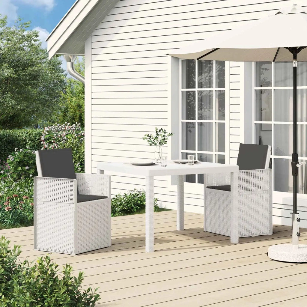 Sedie da pranzo da giardino 2 pcs Bianco e Antracite PP 8000003