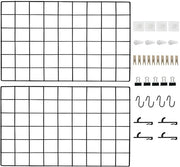 Organizzatore di parete multifunzionale in metallo - pannello da parete per foto con clips e ganci - bordo da parete con spazio per note - decorazione da parete 44x30 cm