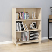 Libreria-Scaffale per Libri-Mobile di Stoccaggio HAMAR ambra 85x35x112 cm in Legno Massello di Pino