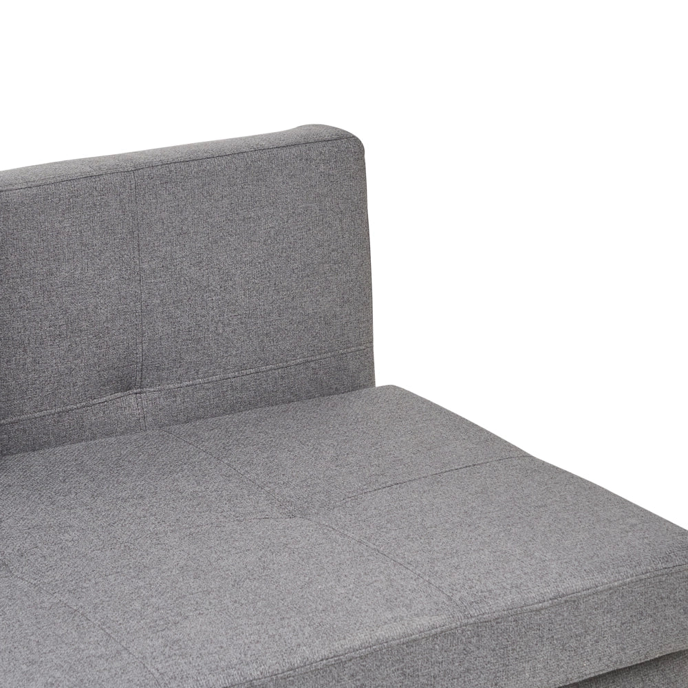 Divano Letto Tessuto colore Grigio Scuro Cuscini 2 Posti stile Scandinavo soggiorno