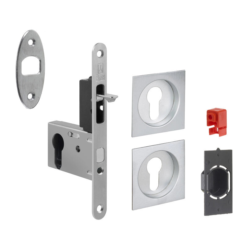 KIT MANIGLIE QUADRO PORTA SCORR C/CHIAVE EASY G500T CR SAT