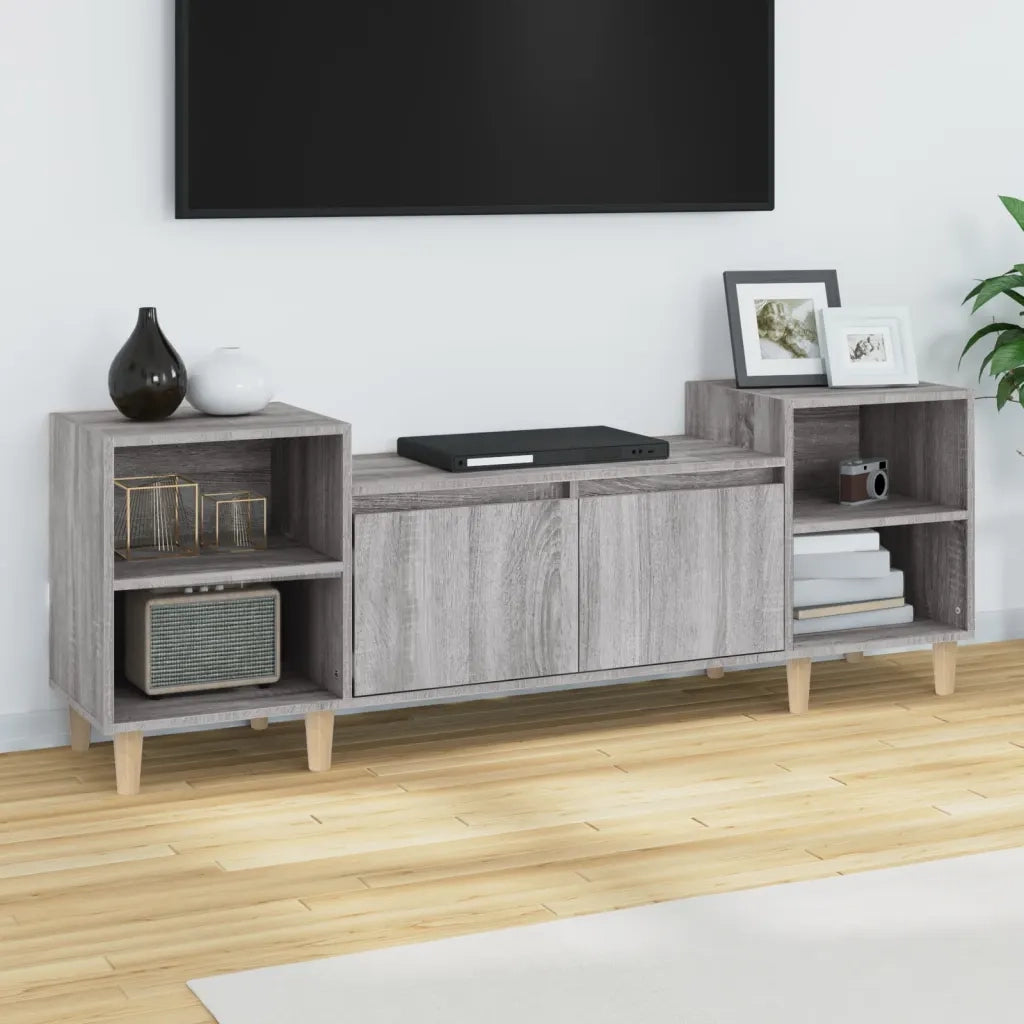 Mobile TV Grigio Sonoma 160x35x55 cm in Legno Multistrato 821194