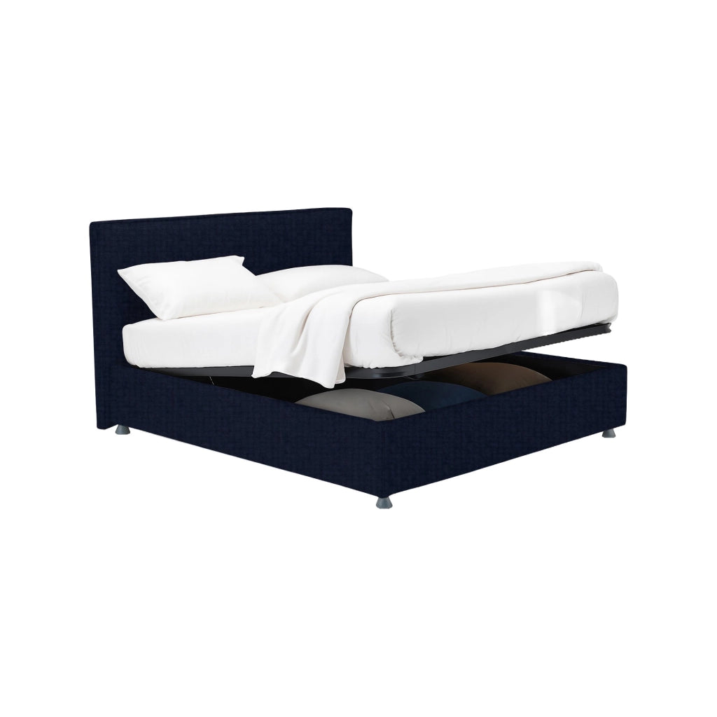 Lichfield, Letto Matrimoniale Sfoderabile Made in Italy, Viola Scuro