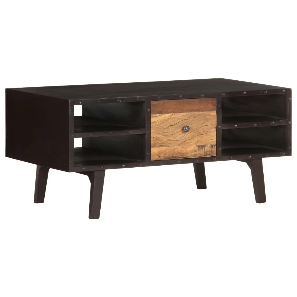Tavolino da Salotto 100x50x45 cm in Legno Massello di Recupero 287857