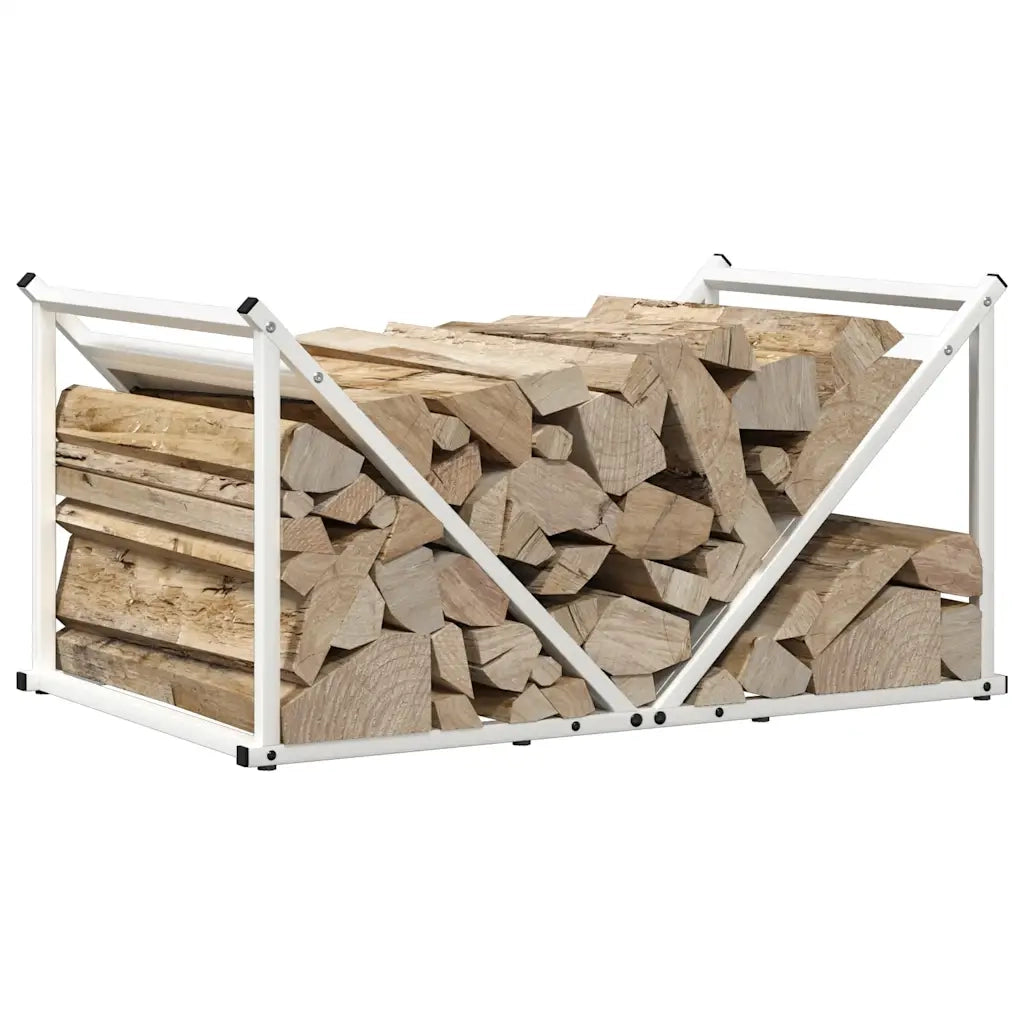 Rastrelliera per Legna da Ardere Bianca 70x43x34,5 cm 864174