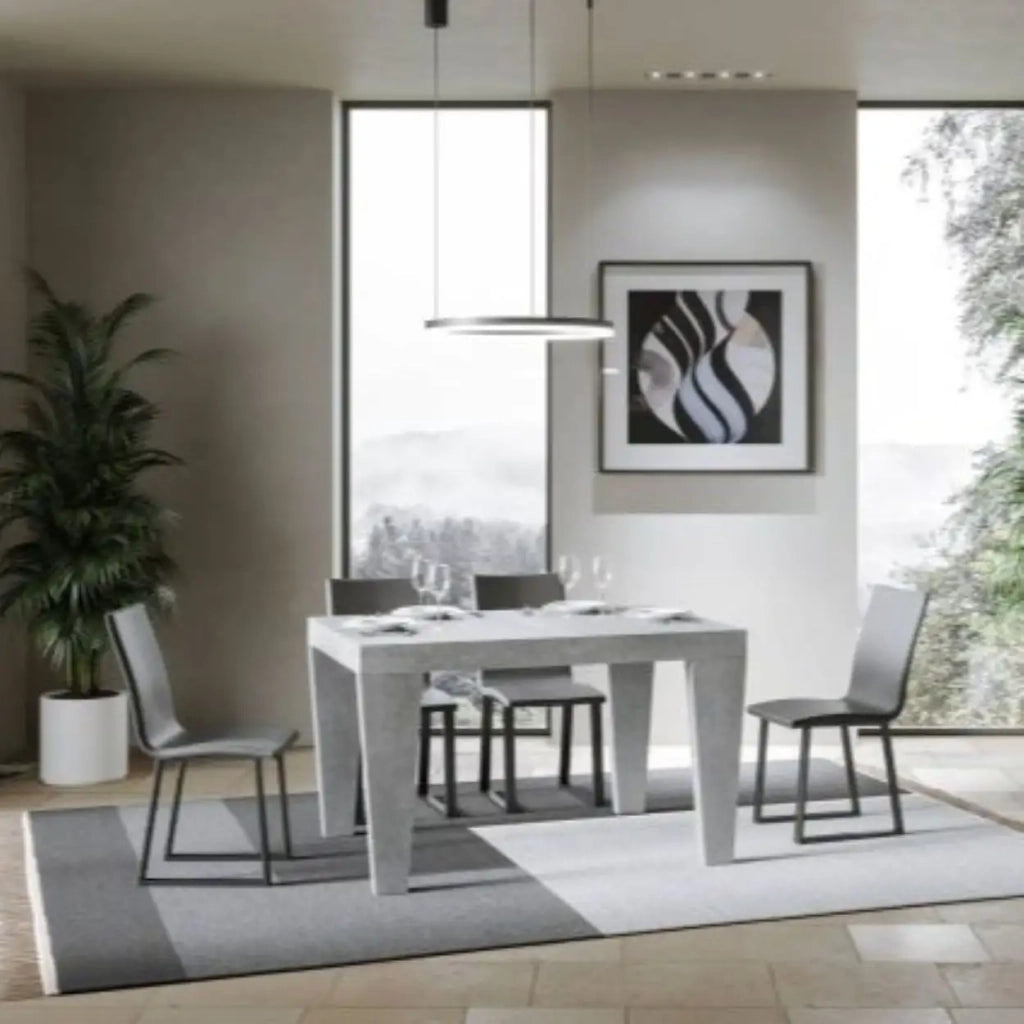 Tavolo allungabile 130/234x90 cm Spimbo colore cemento