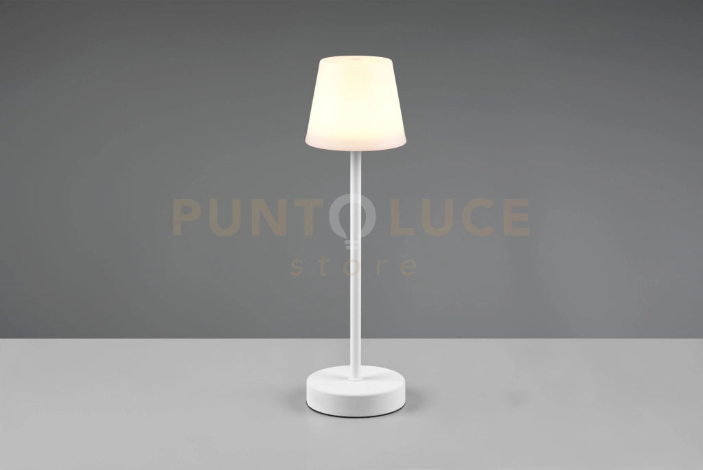 MARTINEZ LAMPADA LED 2,2W 250lm, 2700 - 6500K DA ESTERNO DA APPOGGIO RICARICABILE BIANCA CON REGOLAZIONE INTENSITA', TEMPERATURA DI COLORE E RGB H.39CM IP44
