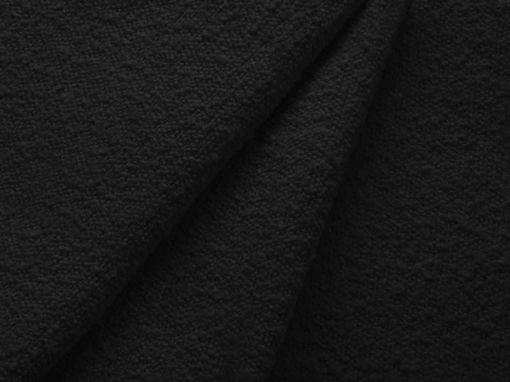 Cosmopolitan Design - Divano convertibile angolare sinistro con contenitore "Kyoto" 4 posti in bouclé nero 