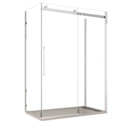 Box doccia tre lati porta scorrevole trasparente h195cm 8mm anticalcare euclide, misura 80x100x80