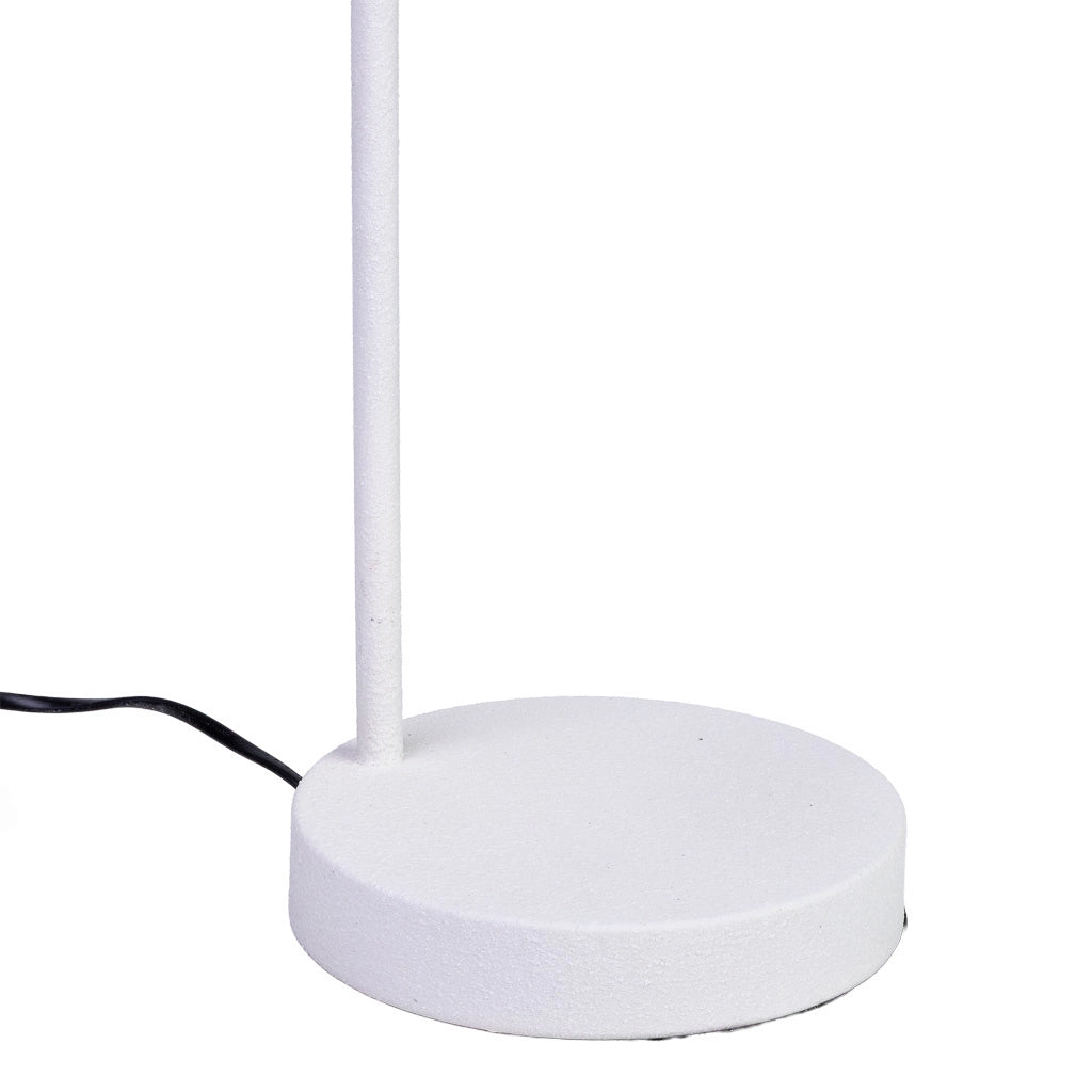 Portacandele in metallo bianco 24x24x83h cm