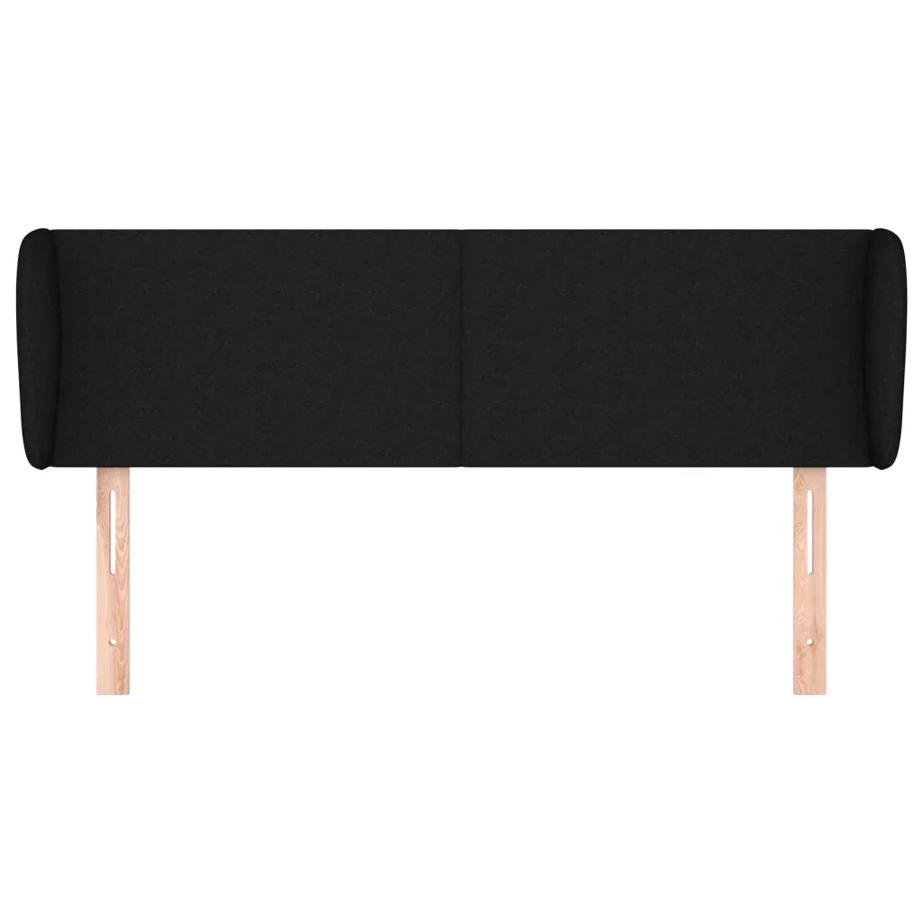 Testiera ad Orecchio Nera 147x23x78/88 cm in Tessuto