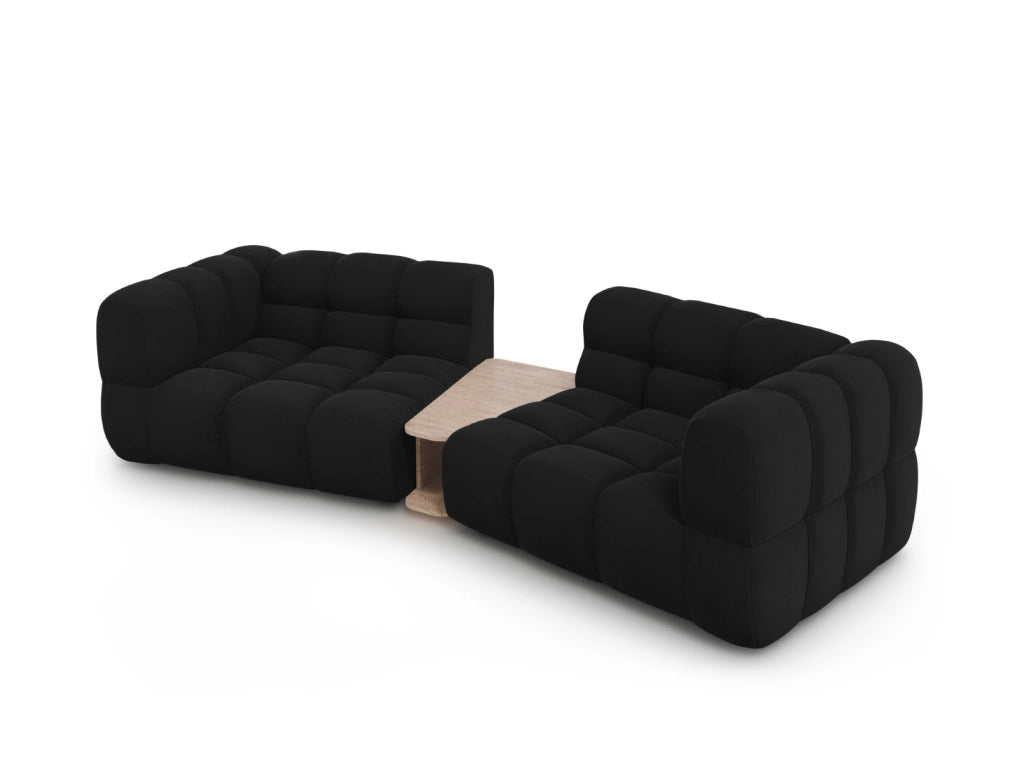 Cosmopolitan Design - Divano modulare "Sky" 2 posti in velluto nero 