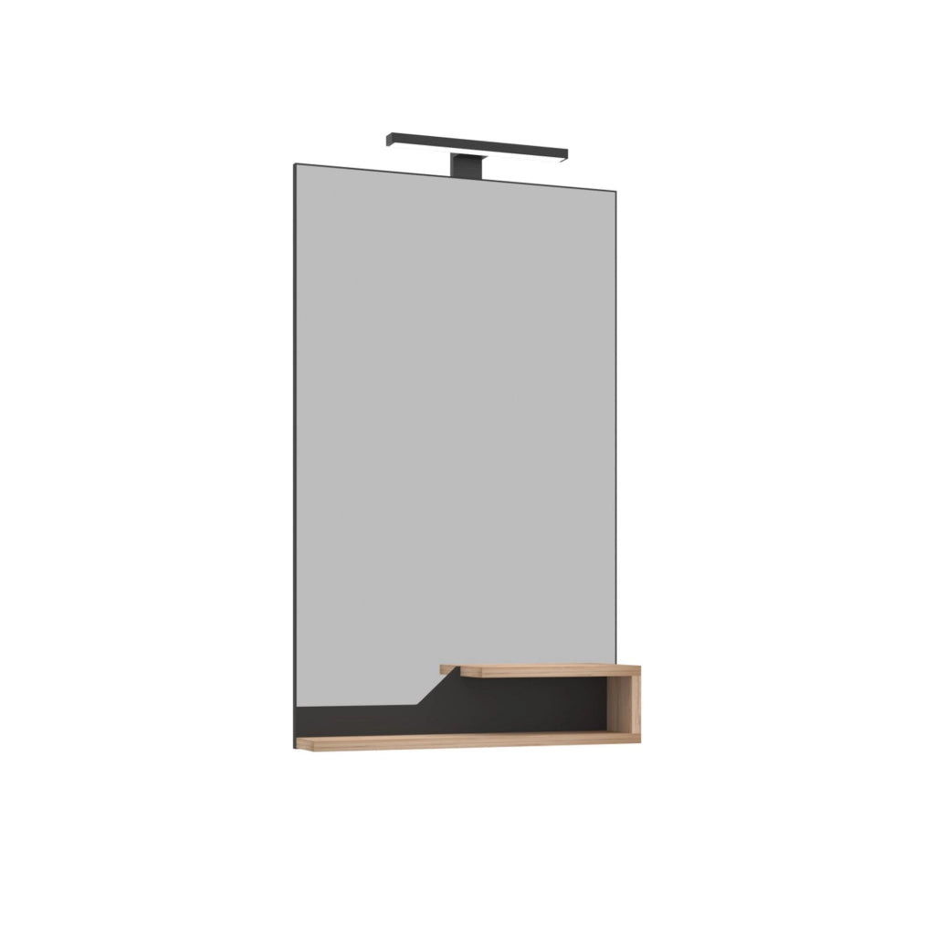 Specchio decorativo in legno "Galia 60" - 60 x 14 x 100 cm - Rovere