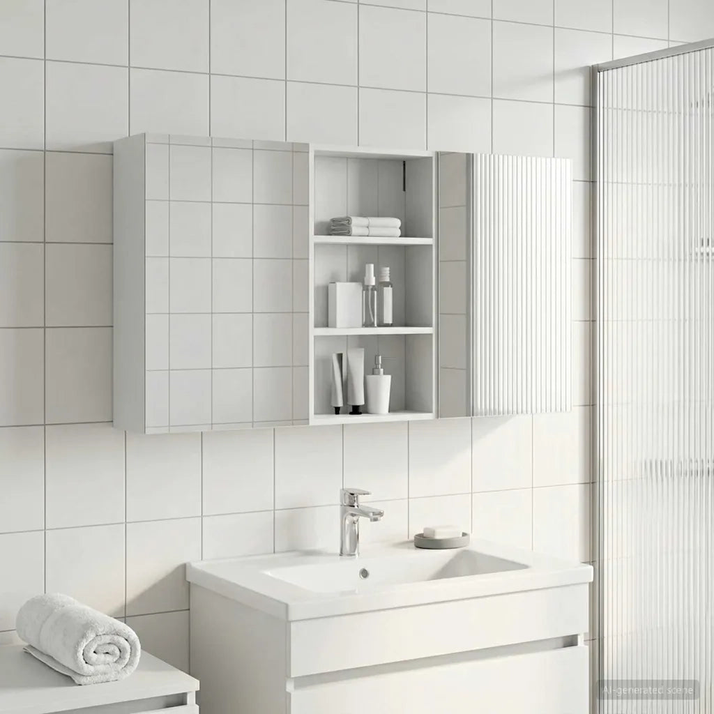 Set di Armadi da Bagno con lo scaffale 3 pcs 140 x 14,5 x 70 cm 3403776